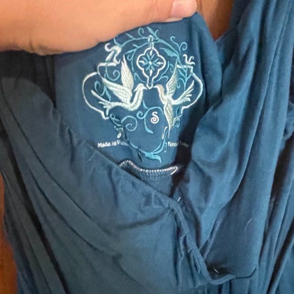 Anthropologie Teal Jersey Dress - Picture 2 of 3